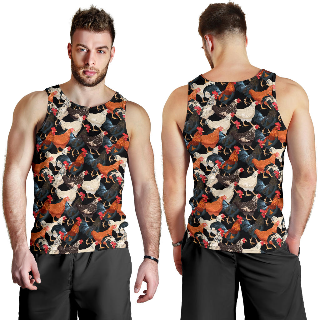 Chicken Print Pattern Men Tank Top