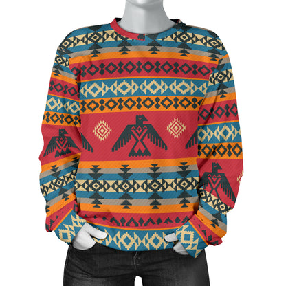Eagles Native American Design Women Long Sleeve Sweatshirt