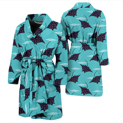 Manta Ray Print Design LKS403 Men Bathrobe
