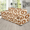 Bagel Pattern Print Design 01 Sofa Slipcover