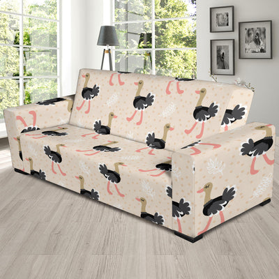 Ostrich Pattern Print Design 02 Sofa Slipcover