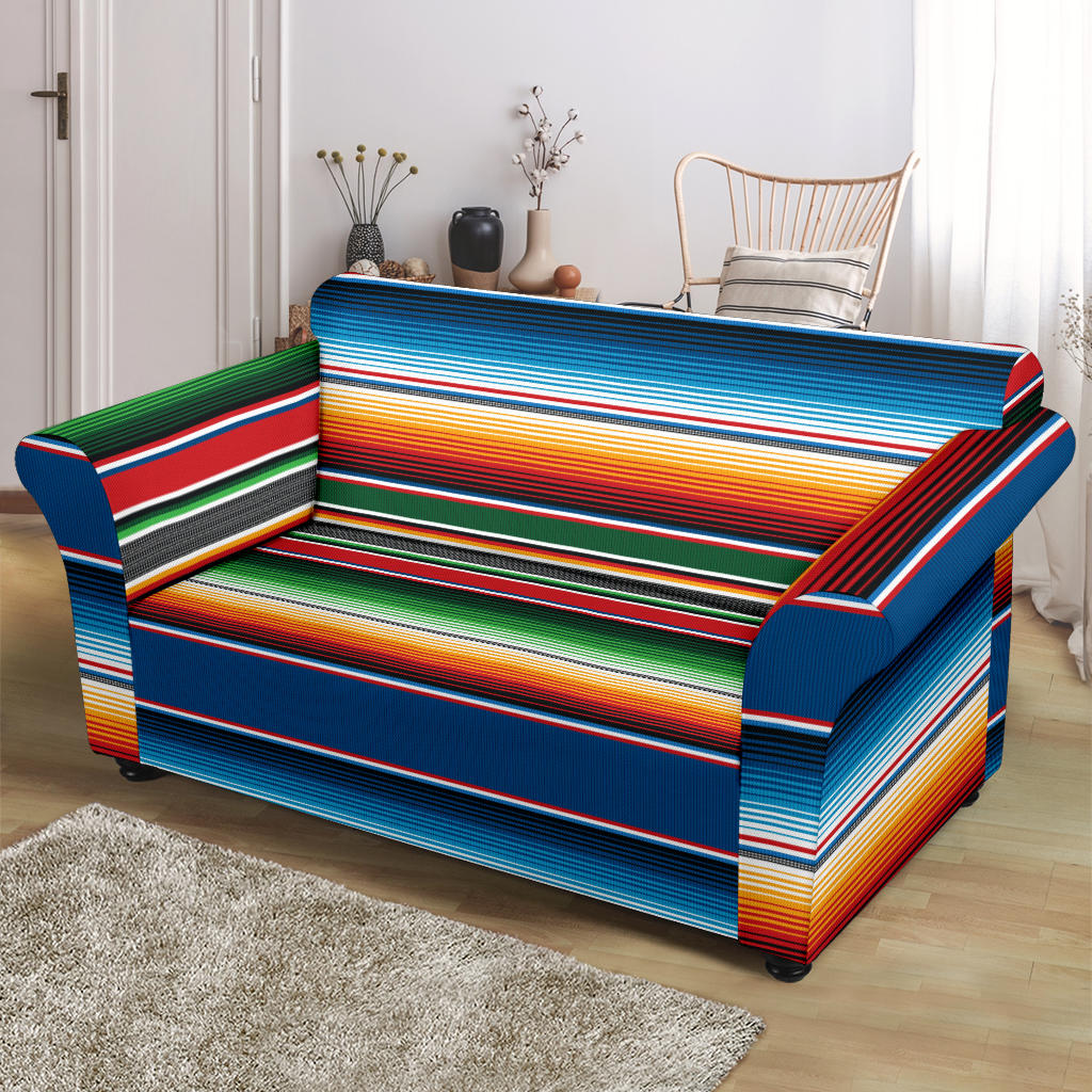 Serape Print Design LKS303 Loveseat Couch Slipcover