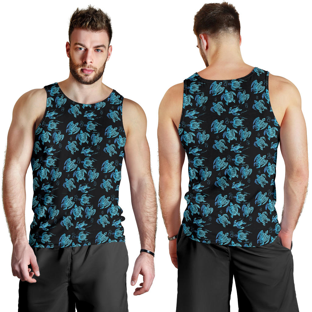 Tribal Turtle Polynesian Themed Design Men Tank Top