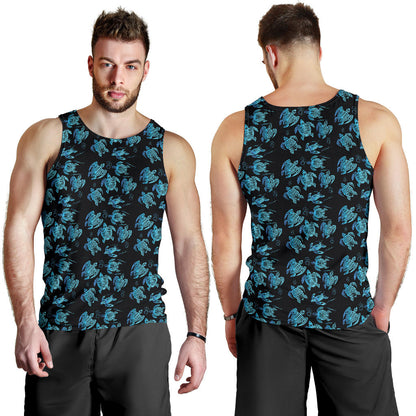 Tribal Turtle Polynesian Themed Design Men Tank Top