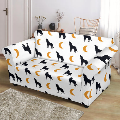 Wolf Moon Print Design LKS302 Loveseat Couch Slipcover