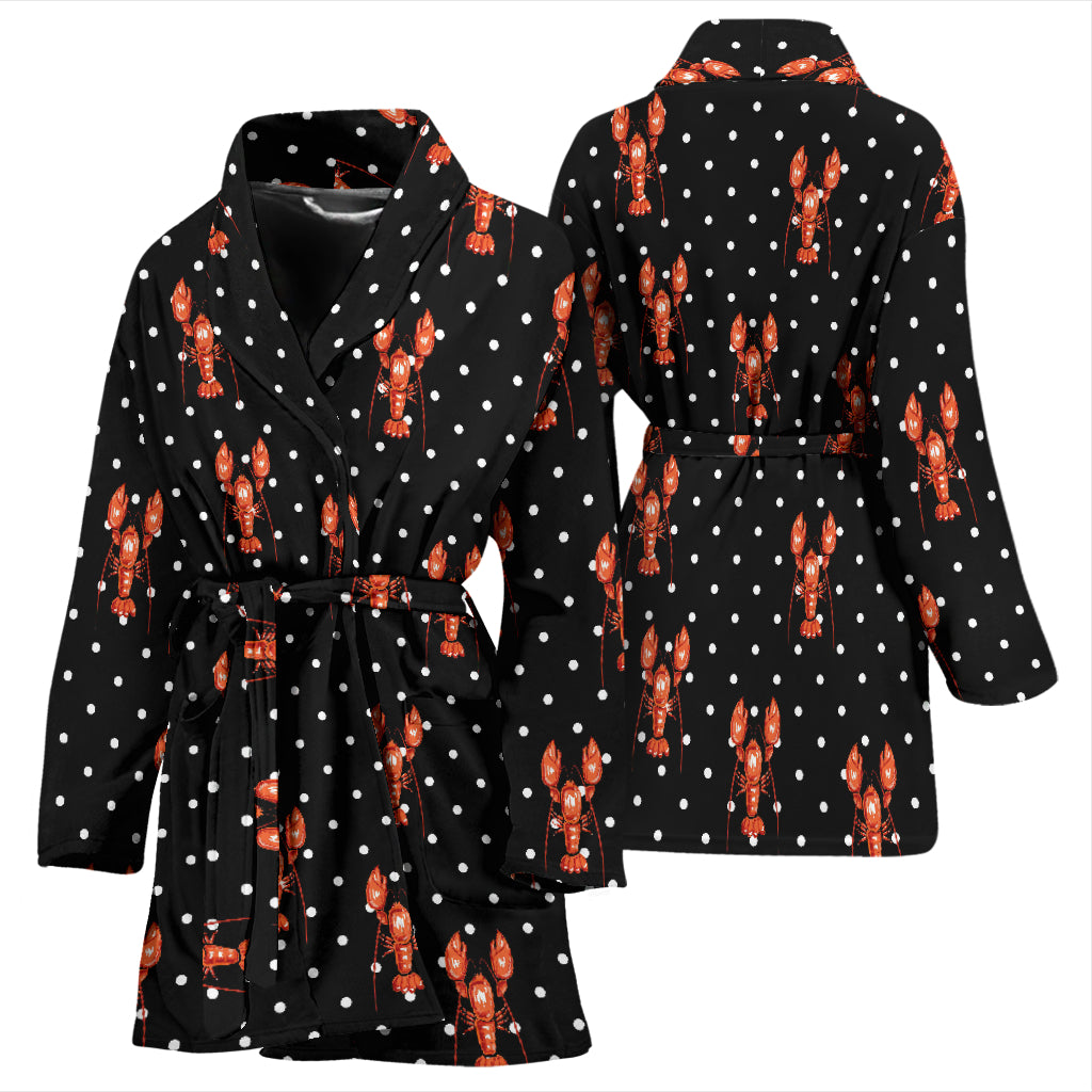 Lobster Print Design LKS401 Women Bathrobe