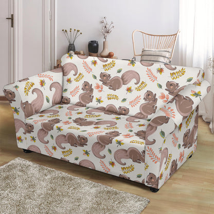 Squirrel Print Design LKS307 Loveseat Couch Slipcover