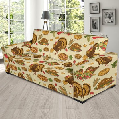 Turkey Pattern Print Design 02 Sofa Slipcover