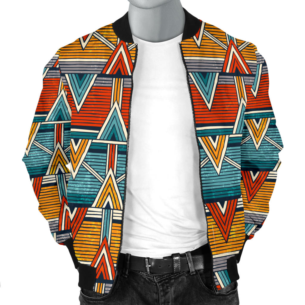 Kente Print African Design Themed Men Bomber Jacket