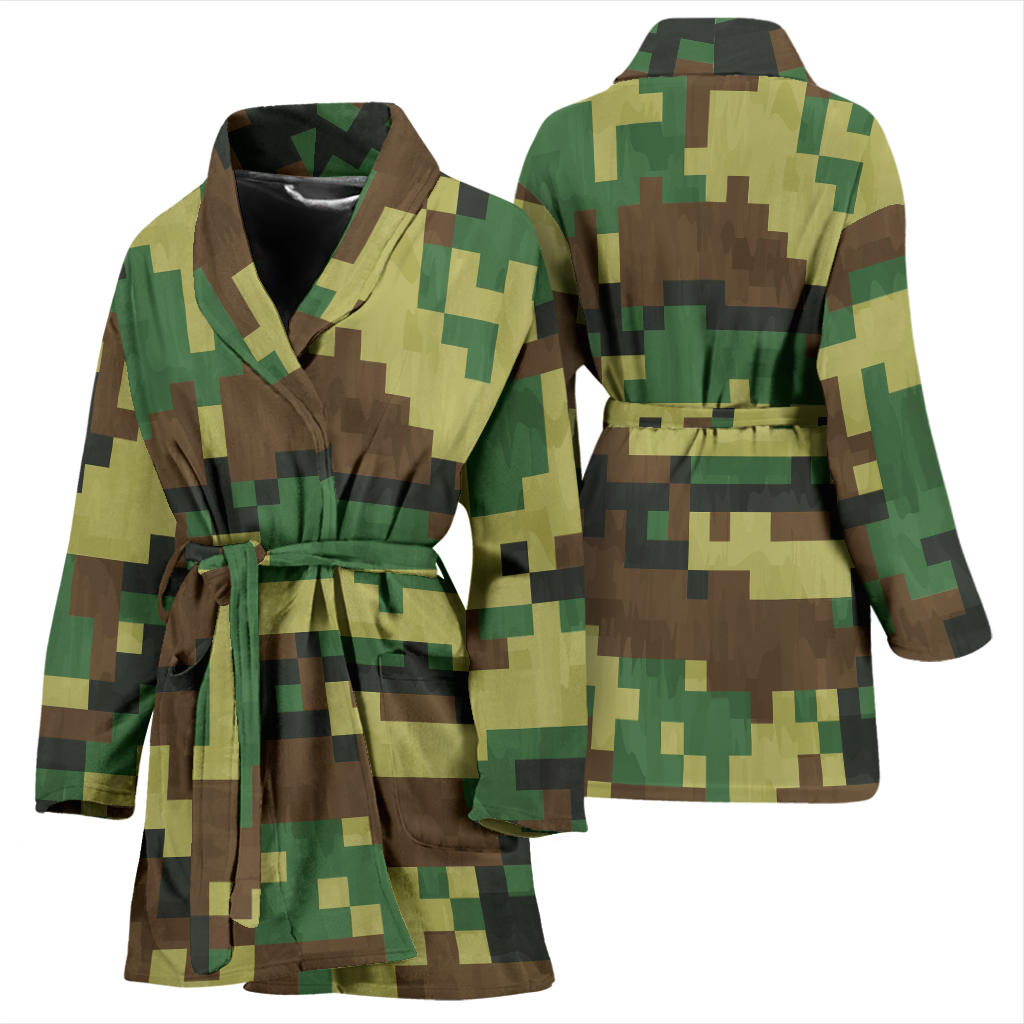 ACU Army Digital Pattern Print Design 02 Women Bathrobe