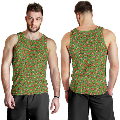 American Football on Green Design Men Tank Top