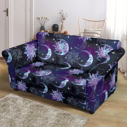 Sun Moon Print Design LKS303 Loveseat Couch Slipcover