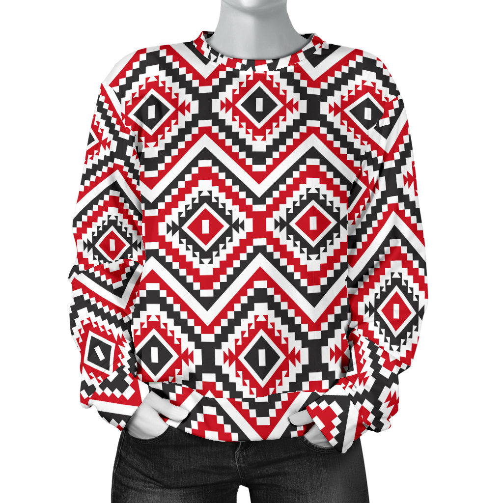Native American Themed Tribal Print Women Long Sleeve Sweatshirt