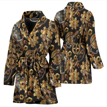 Steampunk Lightbulb Print Design LKS304 Women Bathrobe