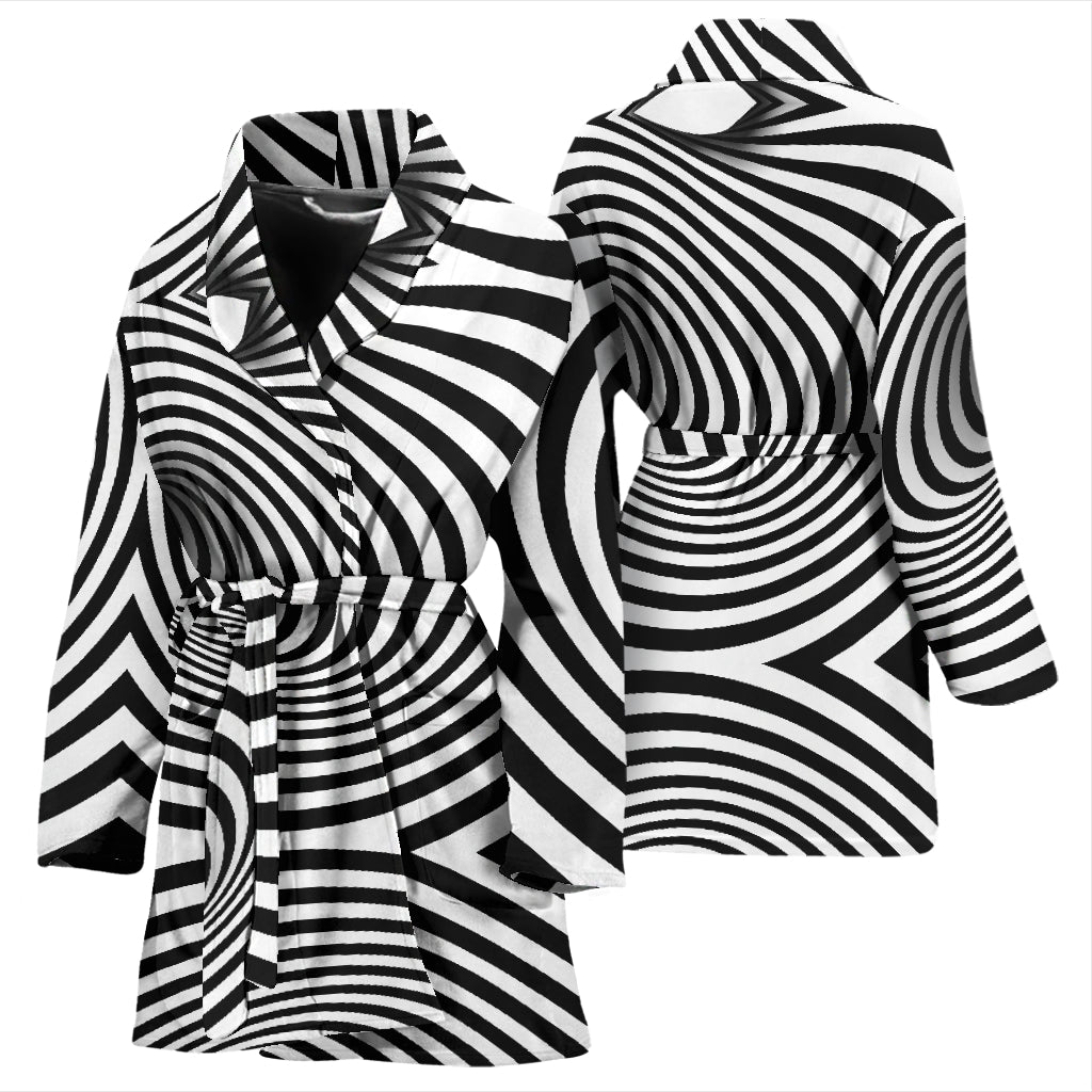 Vortex Print Design LKS303 Women Bathrobe