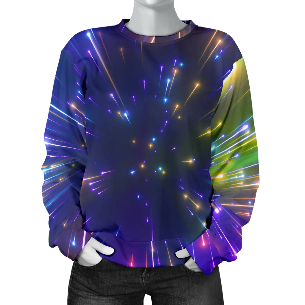 Celestial Rainbow Speed Light Women Long Sleeve Sweatshirt