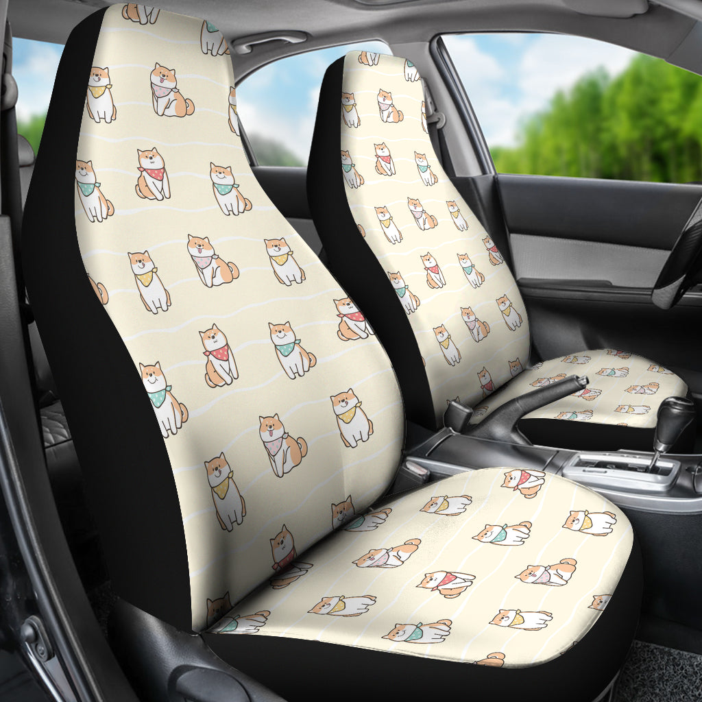 Shiba Inu Print Design LKS306 Car Seat Covers