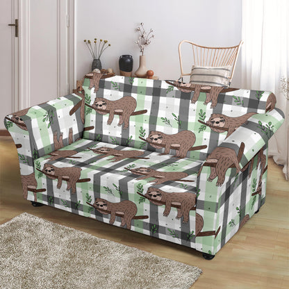 Sloth Print Design LKS301 Loveseat Couch Slipcover