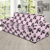 Black Cat Pattern Print Design 01 Sofa Slipcover