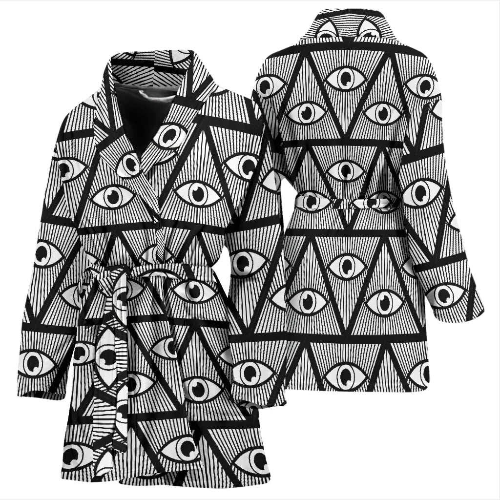 Third Eye Pattern Print Design LKS304 Women Bathrobe