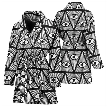 Third Eye Pattern Print Design LKS304 Women Bathrobe