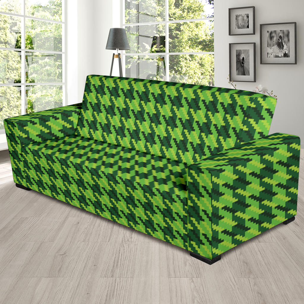 St Patricks Day Houndstooth Pattern Print LKS301 Sofa Slipcover
