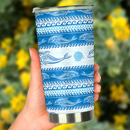 Dolphin Tribal Print Pattern Tumbler