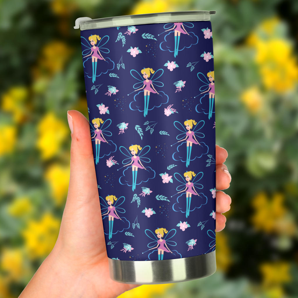 Fairy Cartoon Style Print Pattern Tumbler