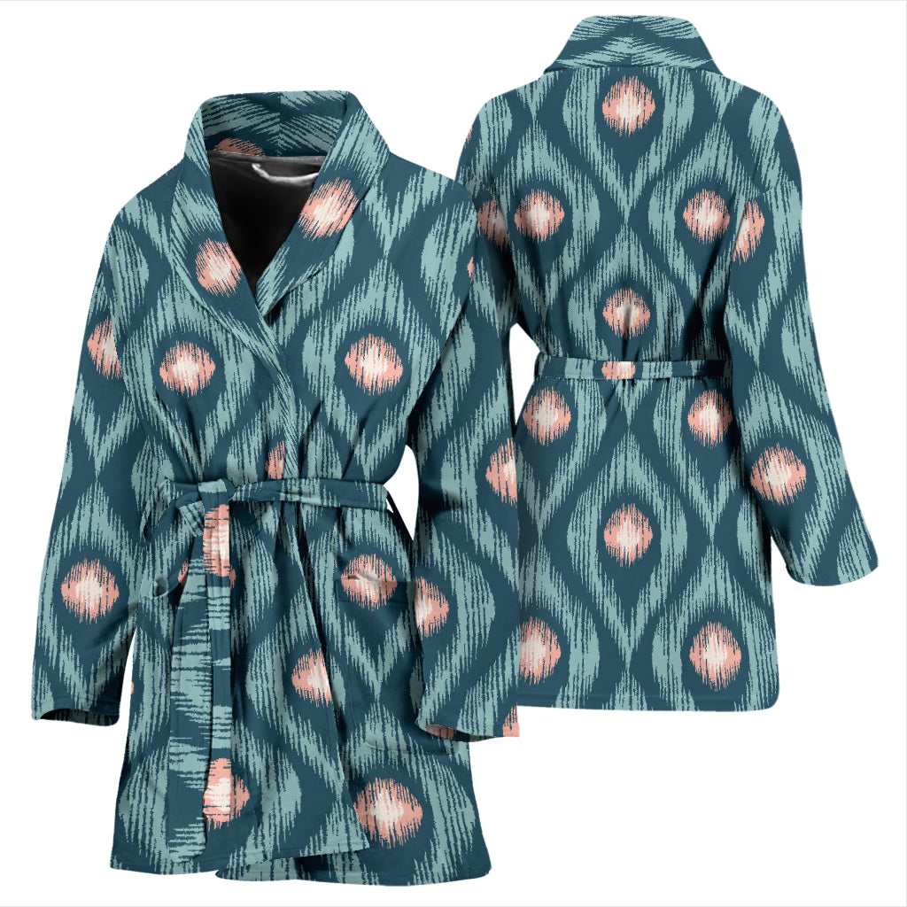 Ikat Print Design LKS402 Women Bathrobe