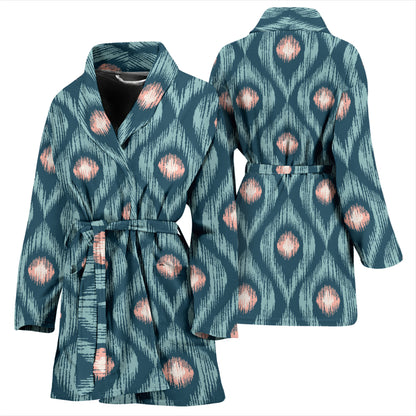 Ikat Print Design LKS402 Women Bathrobe