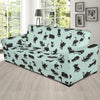 Black Cat Pattern Print Design 04 Sofa Slipcover