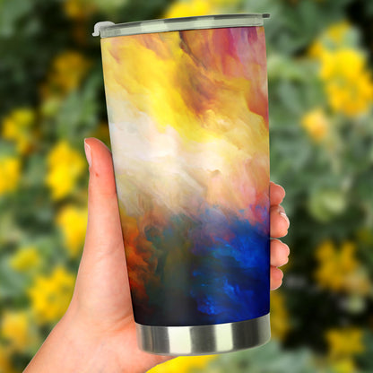 Vortex Twist Swirl Water Color Design Tumbler