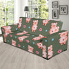 Pig Pattern Print Design 03 Sofa Slipcover