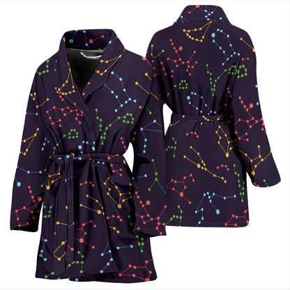 Zodiac Print Design LKS301 Women Bathrobe
