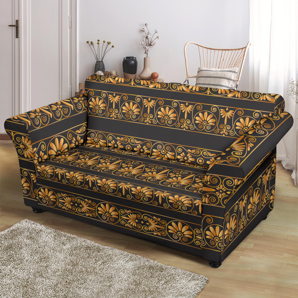Ancient Greek Print Design LKS303 Loveseat Couch Slipcover