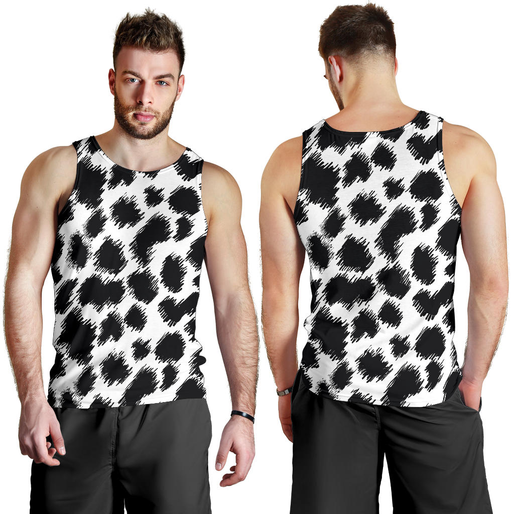 Cheetah Black Print Pattern Men Tank Top