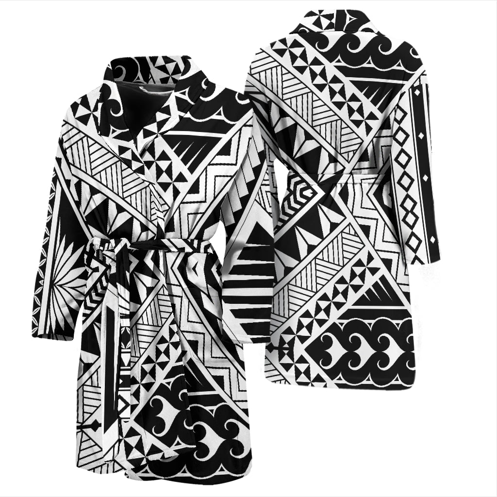 Samoan Tattoo Style Print Design LKS307 Men Bathrobe