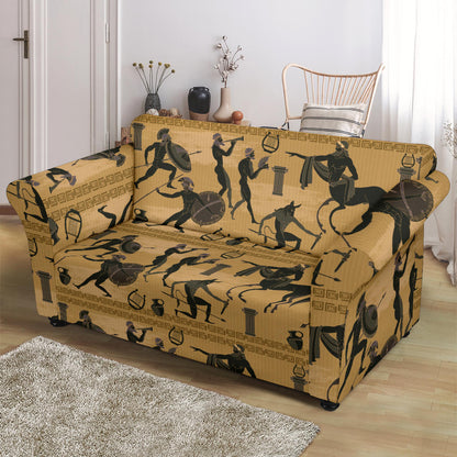 Ancient Greek Statue Print Design LKS304 Loveseat Couch Slipcover
