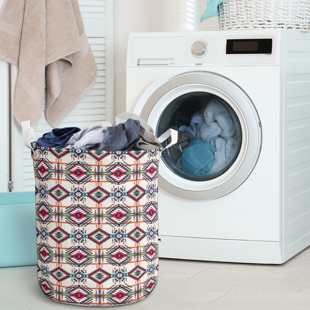 Indian Navajo Art Themed Design Print Laundry Basket
