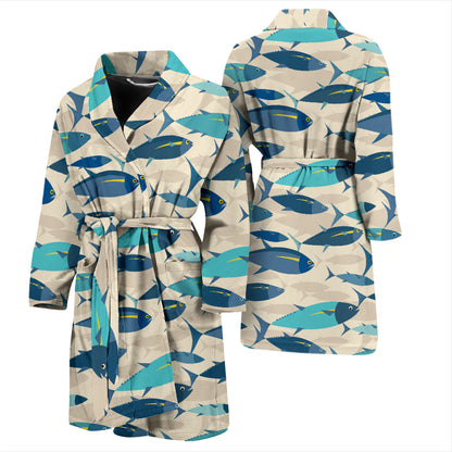 Tuna Fish Print Design LKS302 Men Bathrobe