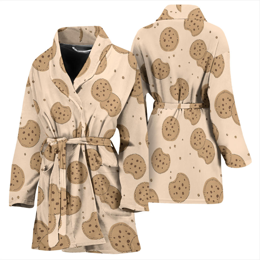 Biscuit Pattern Print Design 02 Women Bathrobe