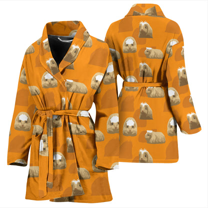 Guinea Pig Print Design LKS403 Women Bathrobe