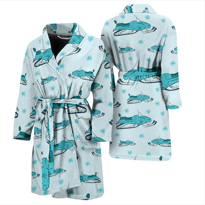 Snowmobile Print Design LKS301 Men Bathrobe