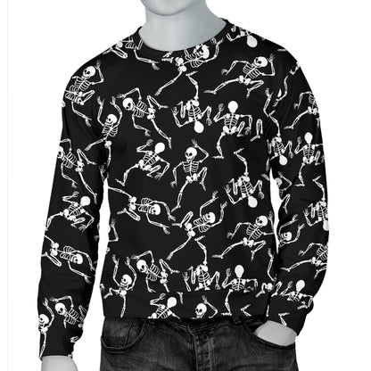 Skeleton Style Print Men Long Sleeve Sweatshirt