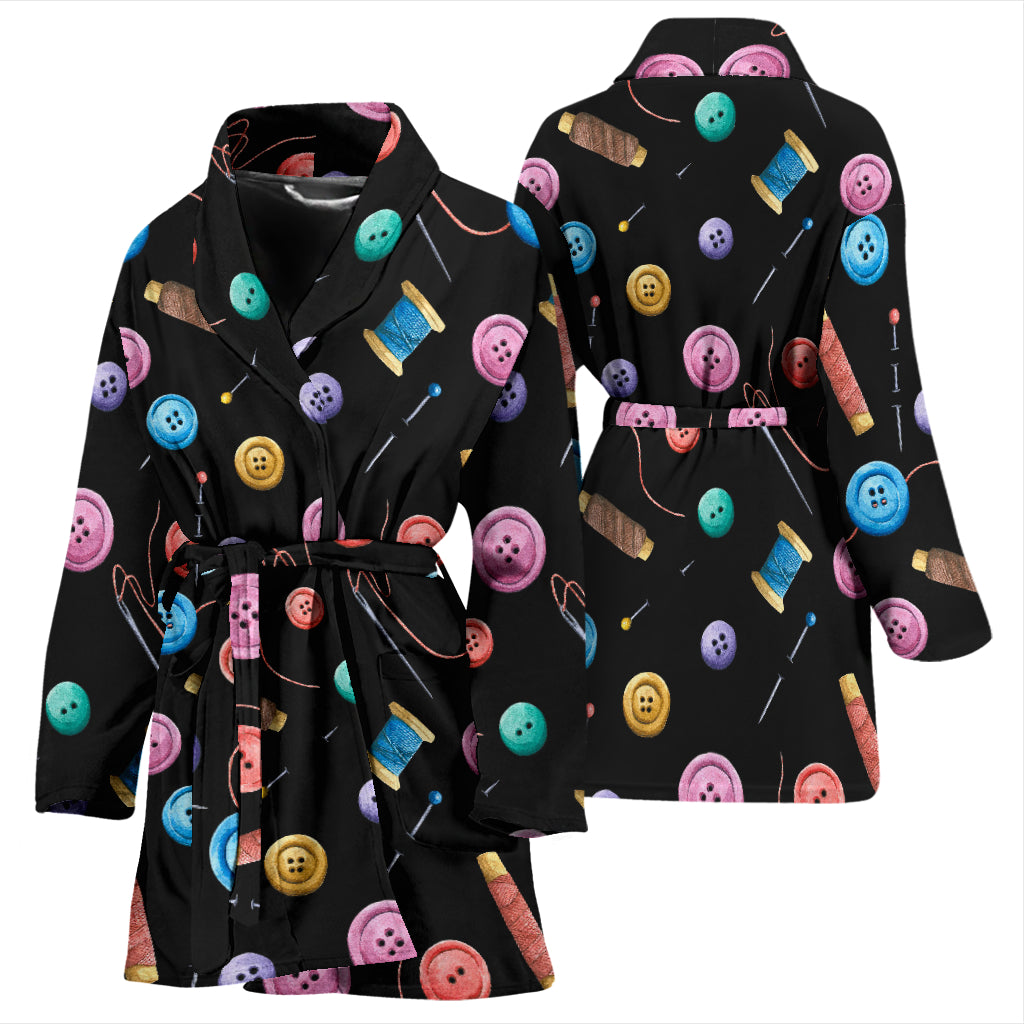 Sewing Print Design LKS309 Women Bathrobe