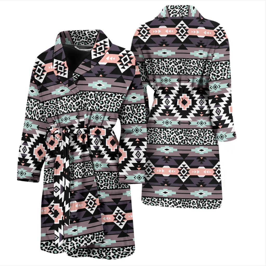Safari Pattern Print Design LKS302 Men Bathrobe