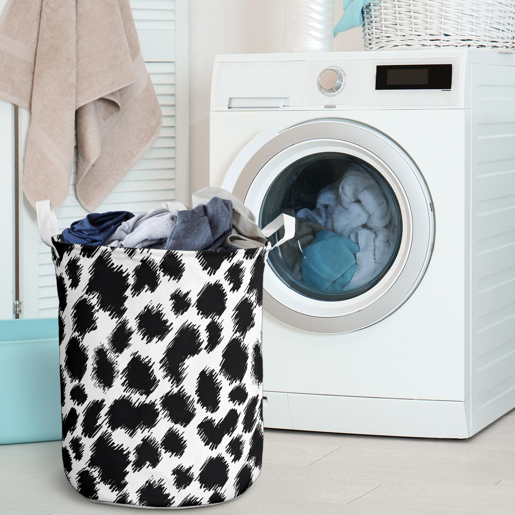 Cheetah Black Print Pattern Laundry Basket