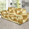 Pizza Pattern Print Design A01 Sofa Slipcover