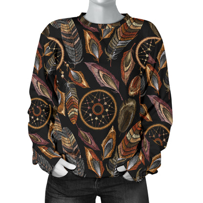 Dream catcher embroidered style Women Long Sleeve Sweatshirt