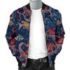 Octopus Deep Sea Print Themed Men Bomber Jacket